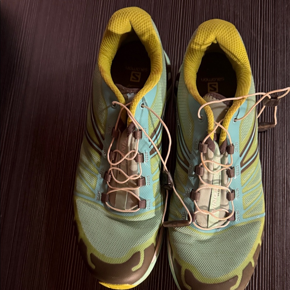 Salomon Athletic Shoes - Blue and Yellow